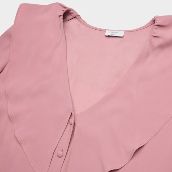 NWT Aritzia WILFRED Paradise Blouse Frozen Berry - Picture 10 of 10